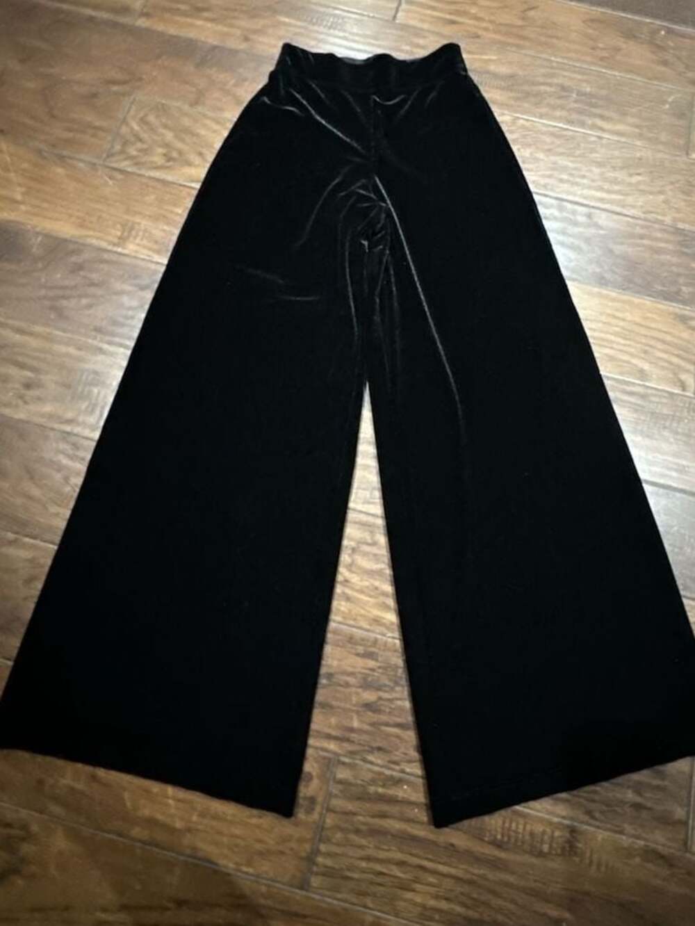 Max Studio London Women's Black Velvet Wide Leg Pants Size XS
